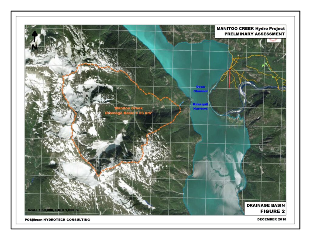 MANITOO CREEK Hydro Project PRELMINARY ASSESSMENT DRAINAGE BASIN